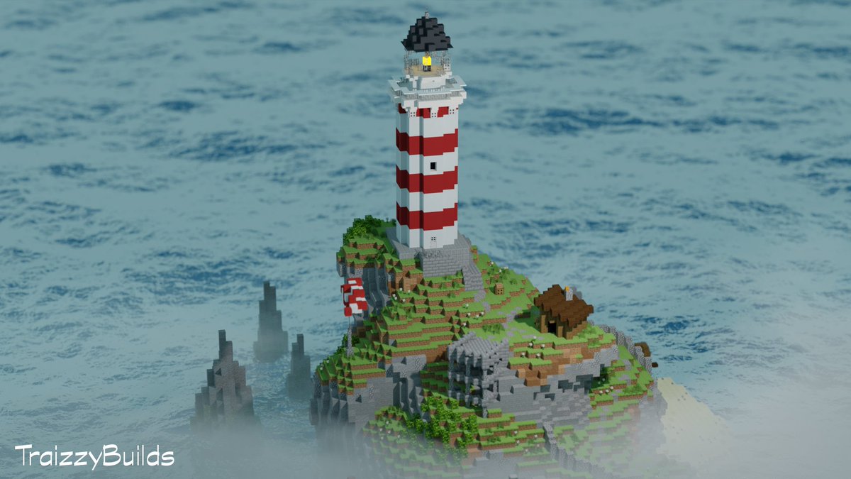 burilein's tweet photo. It's a bit late, but here is the render from @traizzii of my lighthouse: He said this is more a standard one, but I think it's pretty well made. https://t.co/EdnrvnPmc6