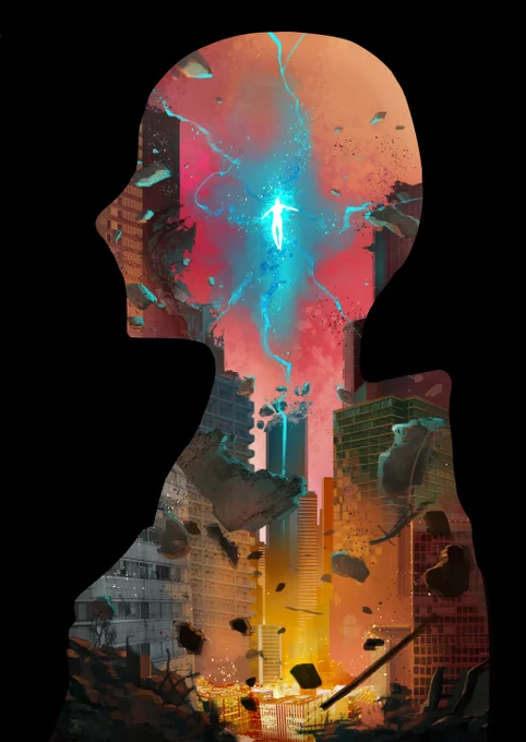「OVERЯOID」テーマビジュアルを描かせていただきました!キャラクターデザイン以外のお仕事が世に出るのは実は珍しかったかも?
とても独自の世界観があるゲームですのでどうぞよろしくおねがいします!#OVERЯOID 