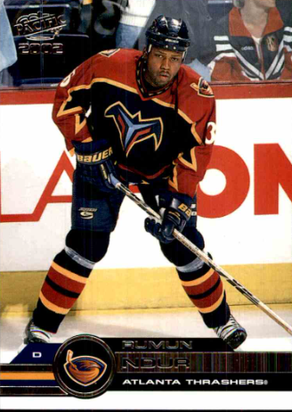 ON THIS DAY in hockey history (July 7, 1975): Enforcer Rumun Ndur was born in Zaria, Nigeria. The first Nigerian-born player in NHL history, the defenseman played 69 games for the Sabres/Rangers/Thrashers #VintageHockey #NHL <a href="/BuffaloSabres/">y - Buffalo Sabres</a> <a href="/NYRangers/">New York Rangers</a> <a href="/NotThrashers/">Atlanta Thrashers</a>