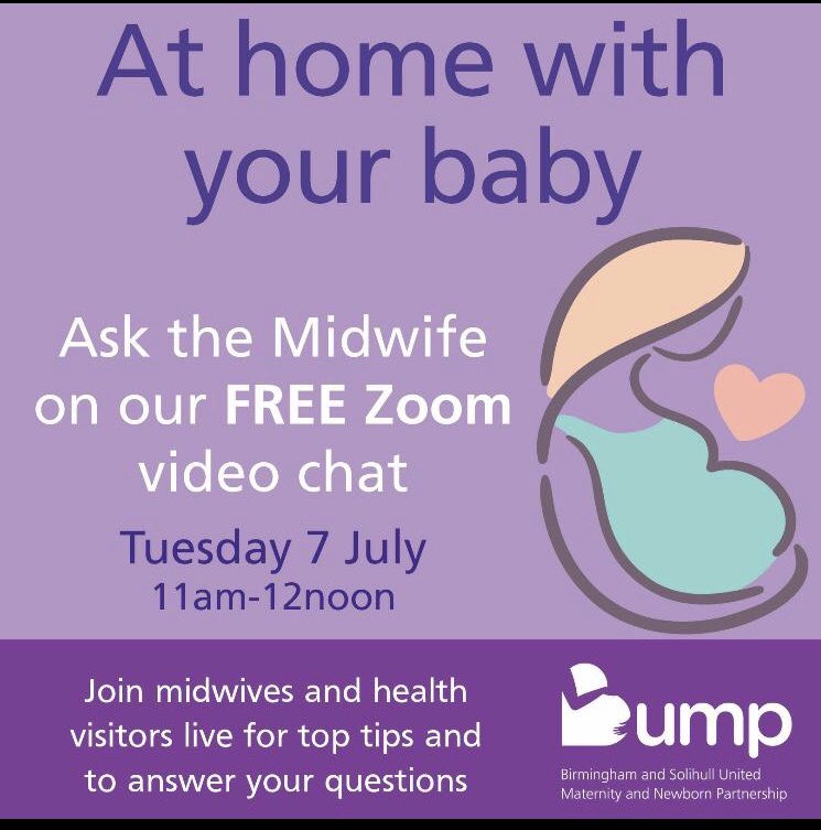 Just participated in the’ ask the Midwife’ Zoom session. Offering health visiting advice to 24 mums and expectant mums across Birmingham and Solihull l. What a great way to communicate with our families 😀