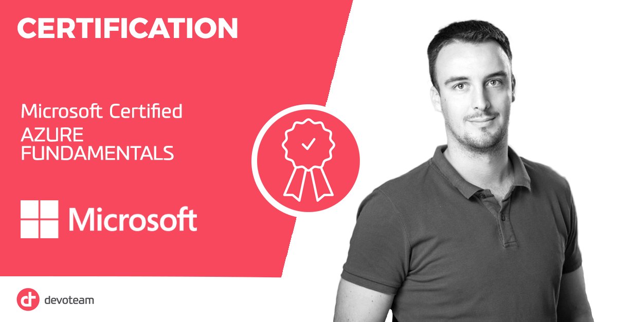 DevoteamSRB's tweet photo. Congratulations to Ivan Gajić achieving his Microsoft certification Azure Fundamentals, and taking his career to the next level! 👏👏👏
#techforpeople #onetribe #devoteam #personaldevelopment #improveyourknowledge #microsoft #azure #workatdevoteamserbia #novisad #ITcompany https://t.co/BsraeYrzBC
