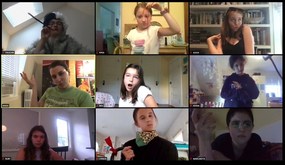 These "villains" from our Monolog-in class are hoping you have a Terrific Tuesday!

#monologue #theateronline #onlinetheater  #distancelearning #remotelearning #homelearning #childrenstheater #childrenstheatre #creativityduringcorona #quarantinekids #terrifictuesday