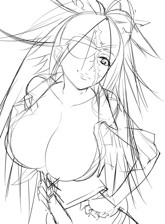 衝動に任せてドレイク描いてますよ(オリュンポスが可愛かったので) 