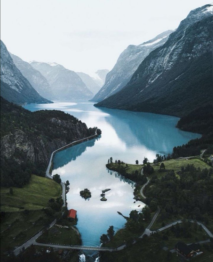 earthcurated's tweet photo. Lovatnet, Norway https://t.co/d6KGHcajN5
