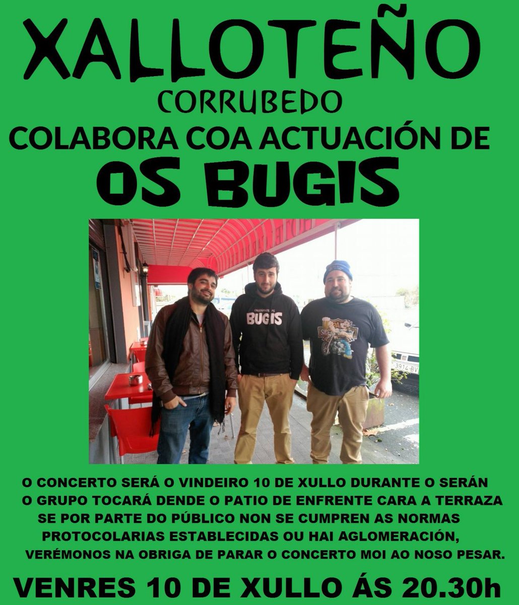 AbdonRCCV's tweet photo. Este venres 10 estarei tocando con #OsBUGIS na porta da casa (literalmente)
#Corrubedo #ArrechuchaleConSentidiño #Tour20 https://t.co/EAAOt9DAXR