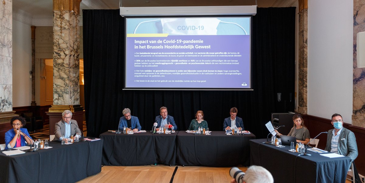 rudivervoort's tweet photo. Présentation du plan de relance &amp; de redéploiement du #brugov pour faire face à la pandémie #Covid19. Le travail n’est pas terminé. Nous restons attentifs à l’évolution sanitaire, sociale et économique et entamons aujourd’hui une phase de concertation pour nourrir nos réflexions. https://t.co/CnDY9fxbOt