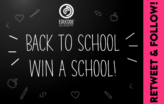 EduCode_Meta's tweet photo. IT'S BACK!

CONTEST: Back to School, win a School!
 
#teachers, #parents &amp; #educators, EduCode is giving an entire school FREE access to our online platform!
 
Retweet this tweet using the hashtag #WinWithEduCode for a chance to win
 
#teachercontest #teachergiveaway #contest https://t.co/9Sl1YEcoXS