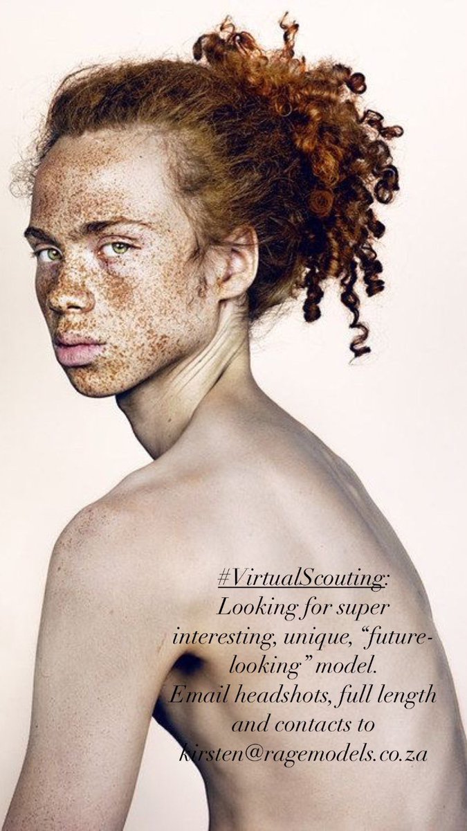 KirstySwiss's tweet image. My weekly #VirtualScouting is here: I’m looking for super interesting, unique, “future-looking” people in Johannesburg. References below. 

Deadline for your submissions @ 11h00 on Wed 8 July. #modelsearch #modelswanted