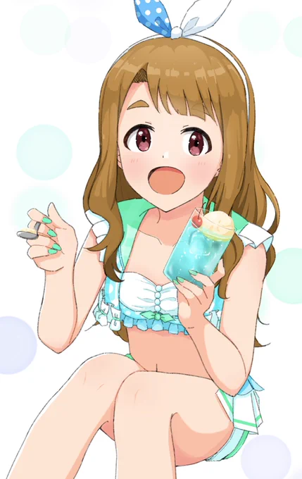 「Pさんもひと口どうですか〜?はい、あーん…」#宮尾美也 #ミリシタ 