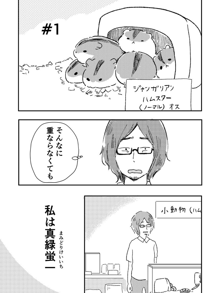 おじさんがハムスターと暮らし始めるまでの漫画(全8ページ) 