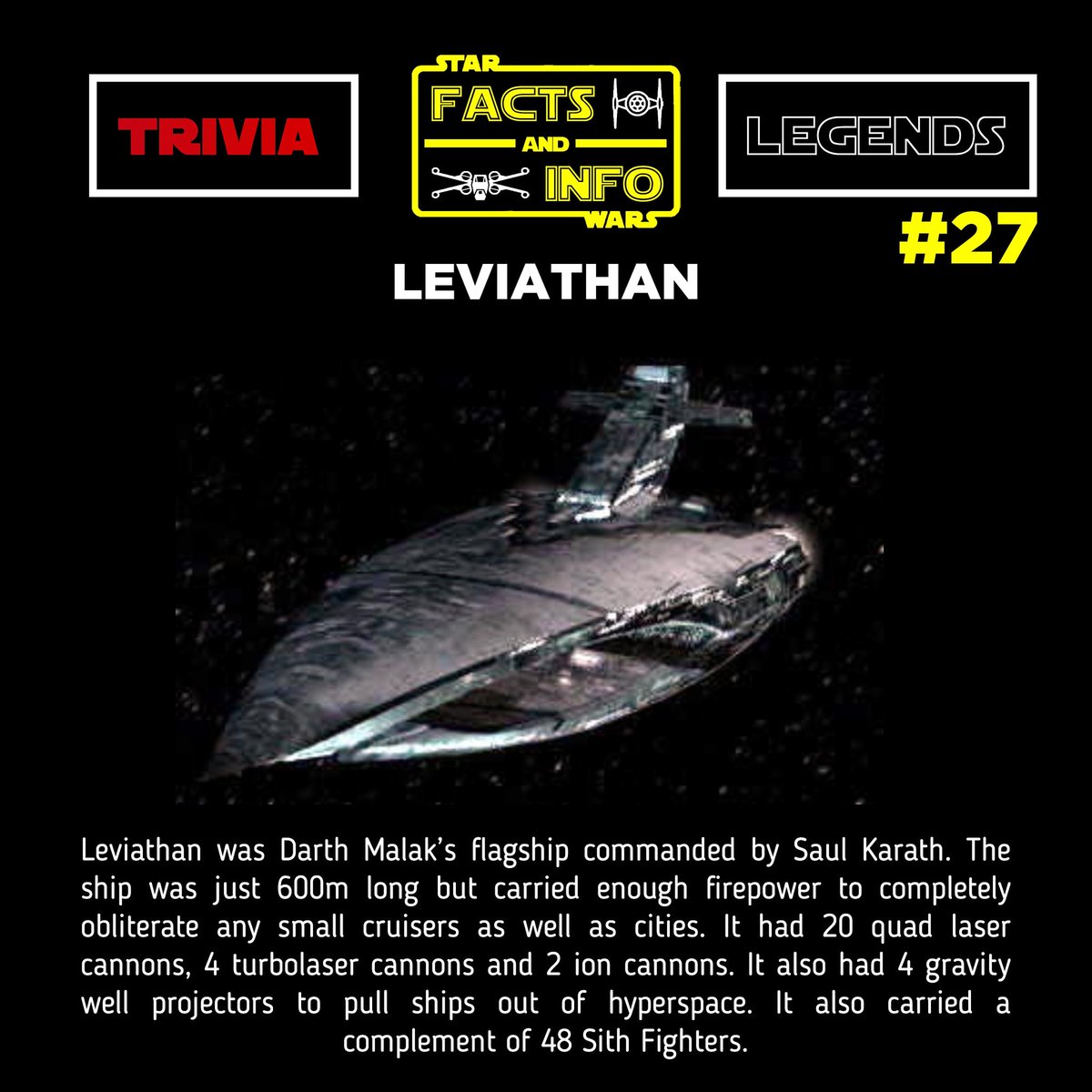 swfactsandinfo's tweet photo. Leviathan
#starwars #starwarsfact #swfact #starwarsinfo #swinfo #swtrivia #swfactsandinfo #knightsoftheoldrepublic #kotor #starwarsknightsoftheoldrepublic #starwarstheoldrepublic #swtor #bastilashan #joleebindo #darthmalak #leviathan #darthrevan #jediknightrevan #revan https://t.co/U0Bm6Syobn