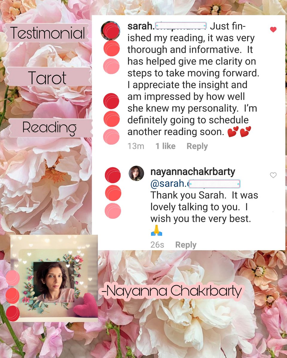 Tarot readings provide an insight on how to progress in your life. Book one today #soothsayernc #tarotreader #tuesdaytestimony  #testimonial #clientfeedback
#clientappreciation #positivefeedback #happyclients #testimonialtuesday #feedbackpositive #bookasession #goodreviews