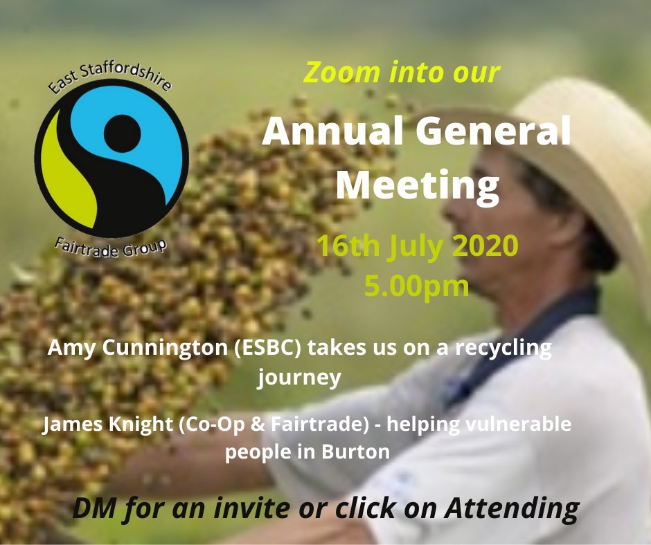 EastFairtrade's tweet photo. Our AGM (by Zoom) is on 16th July, please DM if you would like a link to attend, or email helenhall.libdem@gmail.com https://t.co/gqNDHBWZ6q