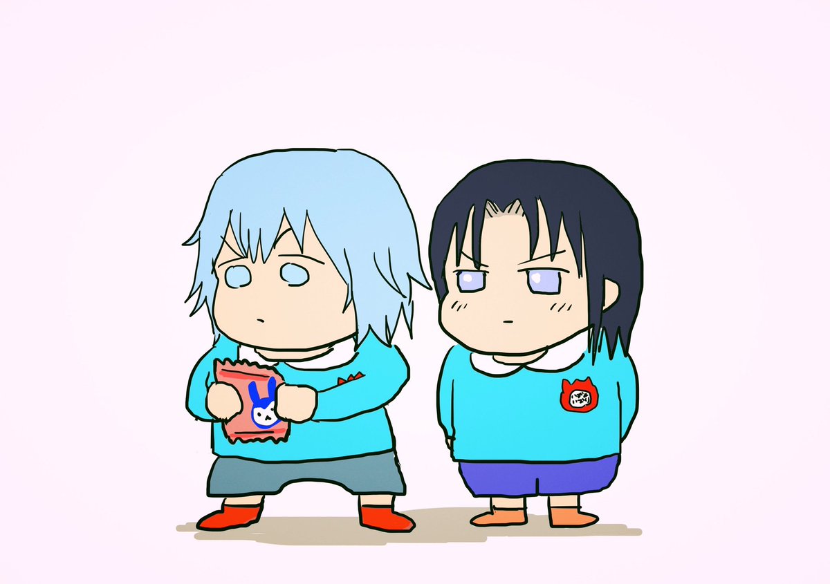 「※幼児化※ ろっぷちゃんのウェハースを開ける環を見届ける一織 」|原zoo稿のイラスト