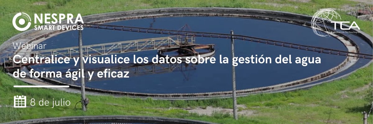🔜 ¡¡Te esperamos mañana!! ¿aún no te has inscrito en el Webinar de Nespra con TCA Automation? apúntate ya y descubre como podemos ayudarte a gestionar tu red de sensores IoT de forma unificada y en tiempo real 💧
Mañana a las 10:00h 👉 attendee.gotowebinar.com/register/46485…
#IoT #SmartWater