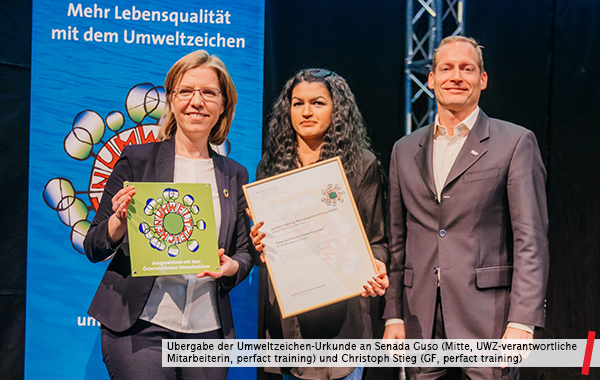 perfact training ist mit dem Österreichischen Umweltzeichen für Bildungseinrichtungen zertifiziert. Was wir tun für #Qualität #Ökologie und #Soziales erfahren Sie hier: perfacttraining.com/umweltzeichen-…