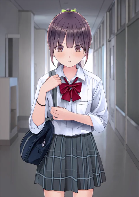 #ポニーテールの日
正面からのアングルで、肝心のポニーテール部がほとんど見えてない絵でもおkですか? 