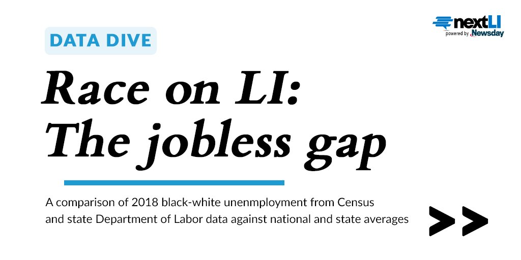 NextLI's tweet photo. (1/4) #DATAPOST Long Island unemployment decreased in recent years, but more than quadrupled in April. #nextLI’s data analysis finds Blacks are nearly twice as likely as whites to be unemployed.
Read more at: https://t.co/9vWNIA0VLo…
Graphic: @_nicoleki
#RaceonLI #datadive https://t.co/mH78JjKeqG