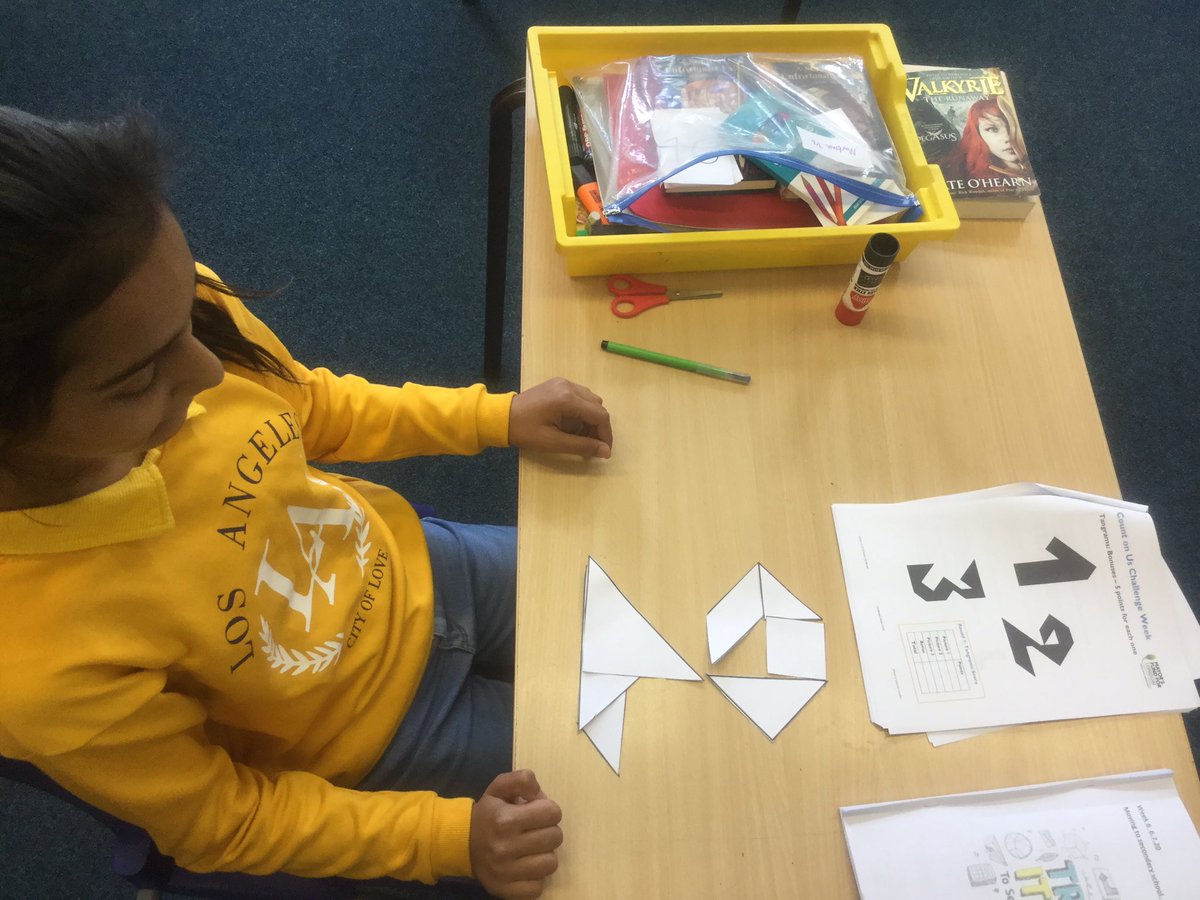NelsonPriSchool's tweet photo. Tangram challenge. Our year 6 in school are enjoying the #countonus challenge. @mayorsfund https://t.co/aRZpIDNa6V