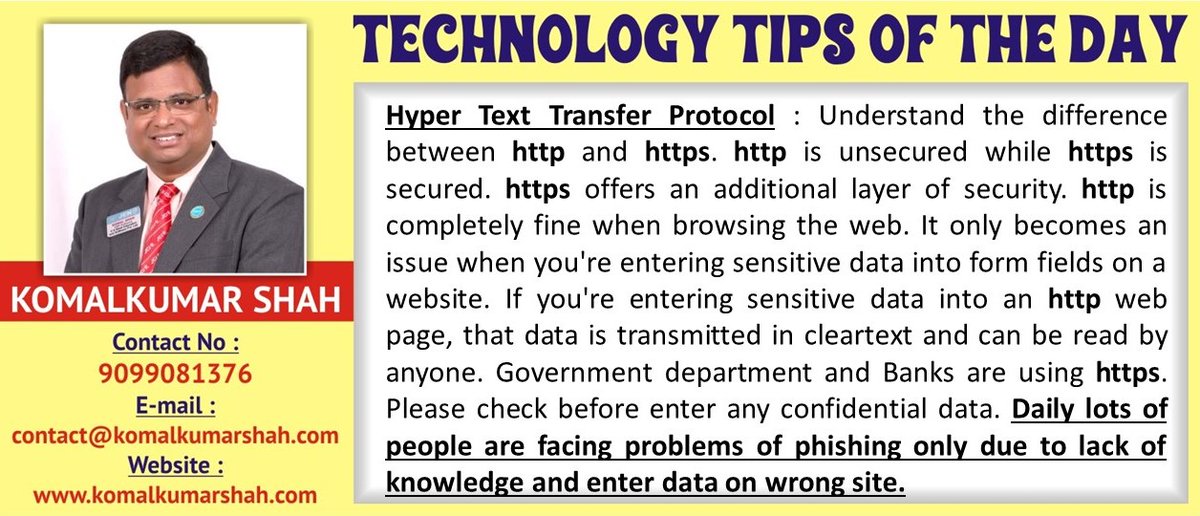komalkumarshah's tweet photo. Technology tips of the day: 07/07/2020
If you like please share and also comment on what topics you need technology tips.
#komalkumarshah
#technologytipsoftheday
#learntechnologywithkomal
#vssespl https://t.co/mu6o2yTET3