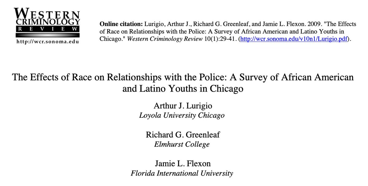 462/ "African Americans and Latinos who had been stopped and disrespected by the police were less willing to assist them and less likely to believe that the police care ... Contact with the police, by itself, had no negative effects on attitudes... police treatment [did]."