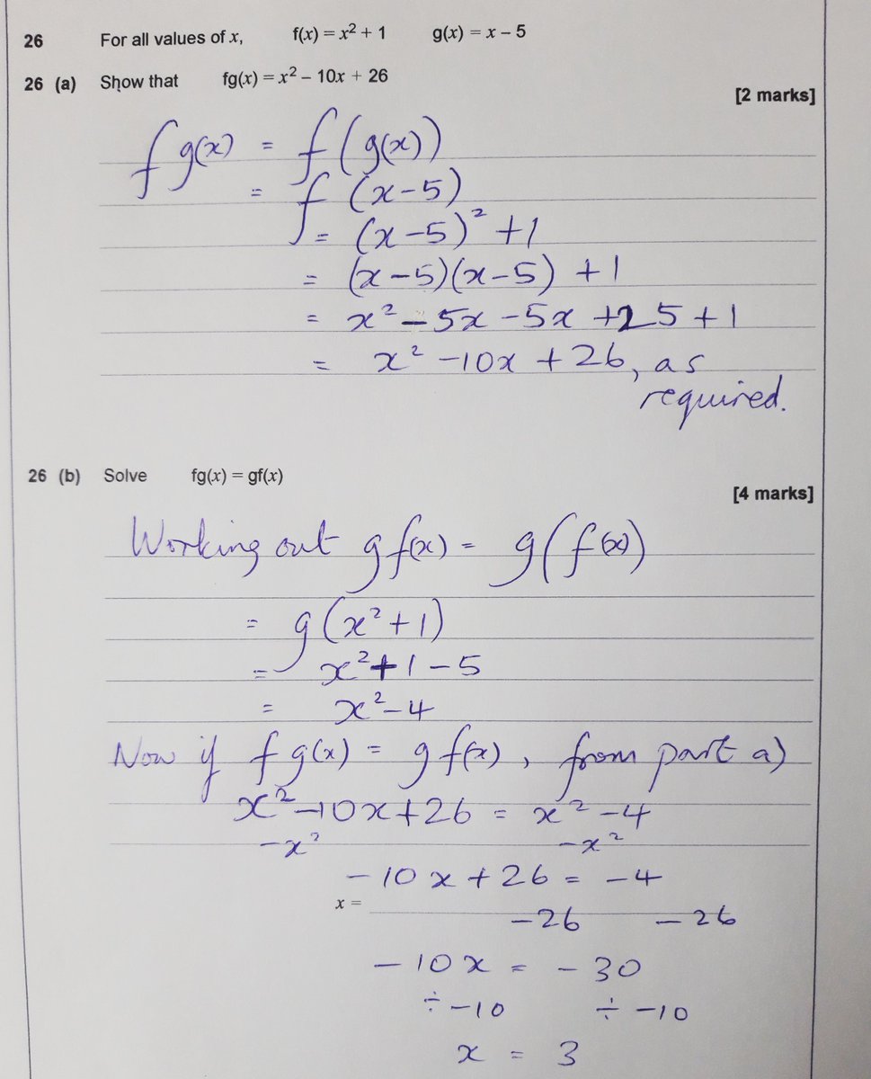 Arithmatix1's tweet photo. AQA GCSE Higher Maths practice paper 3 #maths #math #mathemtics #gcse #higher #past #paper #practice #aqa  #aqamaths #algebra #functions #function  #composite #f #g #× #newgcse #newgcses https://t.co/jTQpwBmFIp