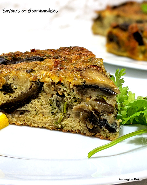 Nadjibella's tweet photo. Un légume de saison à cuisiner autrement. 
Aubergine kuku ou frittata iranienne à l'@ottolenghi est une merveille de saveurs.
La recette : https://t.co/LheaMUiKyP https://t.co/CNyGWzgUMP