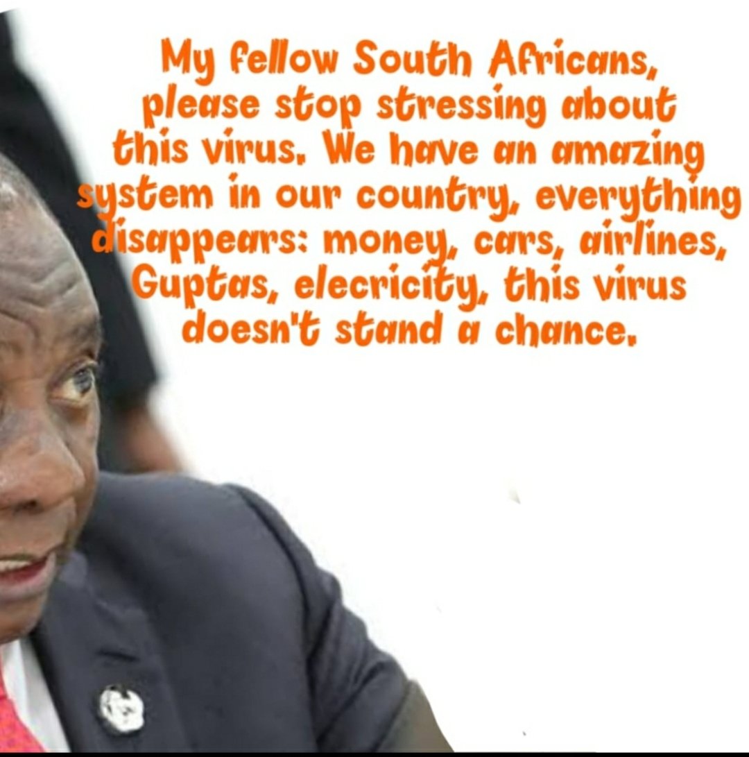 magicdan60's tweet photo. The #ANC-led government Credo... π
We let everything just disappear π―
#SouthAfrica πΏπ¦
#cyrilramaphosa
#lockdownextension
#Day103ofLockdown
#coronavirus
#NSFAS https://t.co/pCamLApSaC