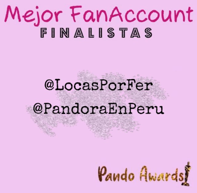 pandoawards_'s tweet photo. ~Mejor fan account~
Las nominadas son 
@LocasPorFer
@PandoraEnPeru 
🤍 https://t.co/oZAhbGkYI4