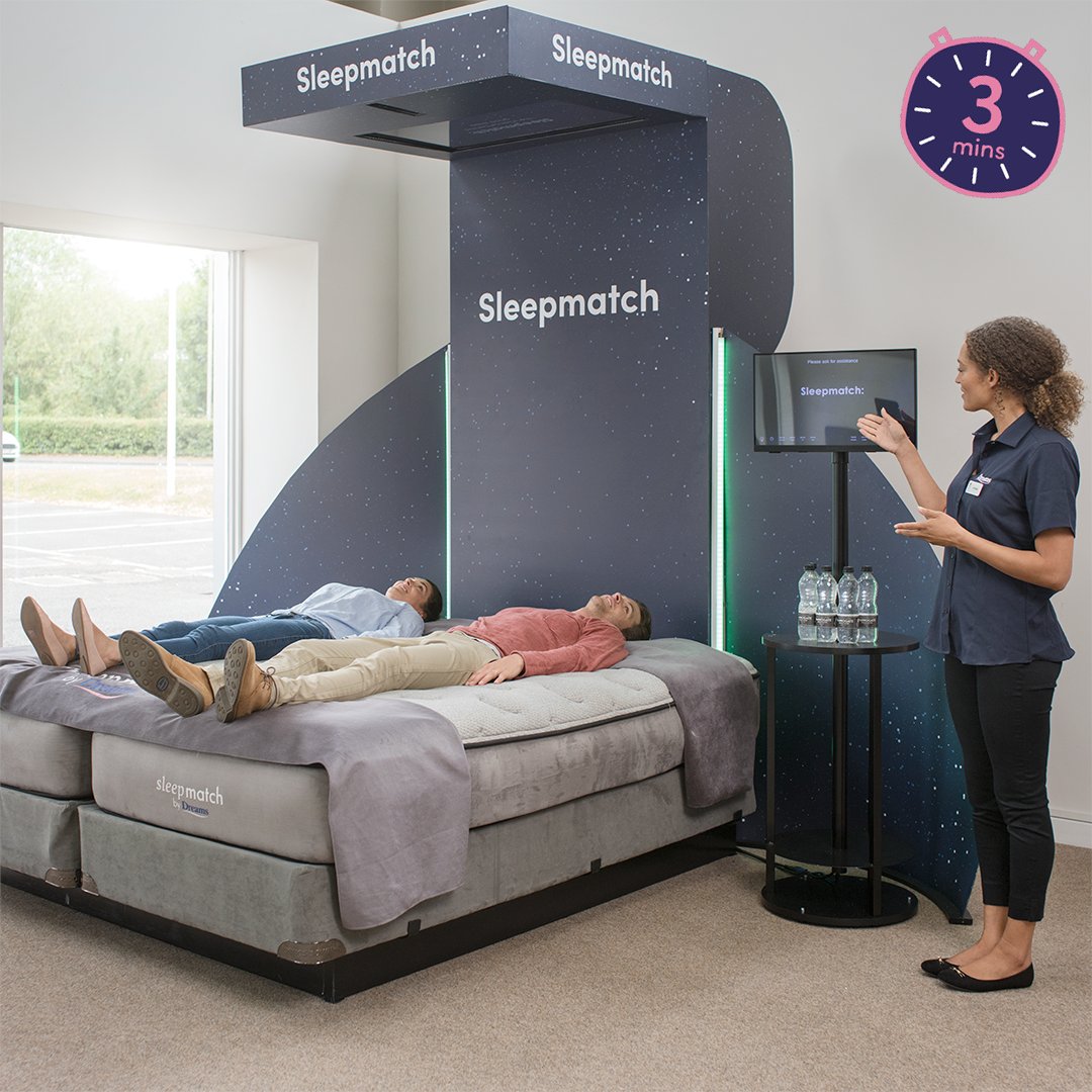 Dreams_Beds's tweet photo. Time for a new mattress? We’ll help you find the perfect one in just three minutes ⏱

Pop in to your nearest store and try our exclusive #Sleepmatch technology. Years of great sleep is worth 3 minutes isn't it?

https://t.co/C9joeEMymO https://t.co/3CbuNUQzdf
