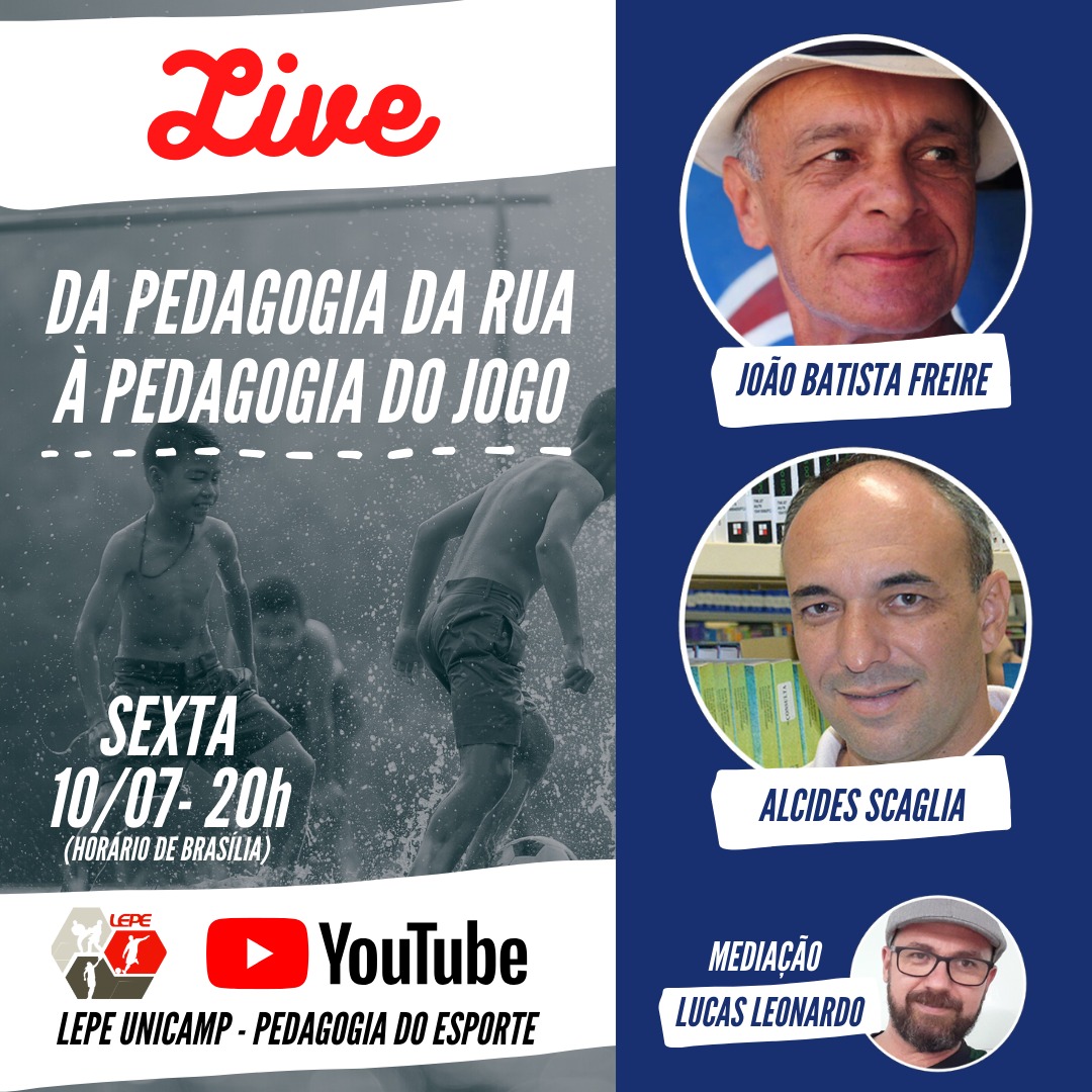 lepeunicamp's tweet photo. 🔴 #URGENTE
Na próxima sexta-feira, o #TimeLEPE recebe o Prof. João Batista Freire (@jbfreire), 'pai' da Pedagogia da Rua, p/ uma conversa com @alcides_scaglia e @proflucasleo em nosso canal no YouTube!
Digite #LEPEUNICAMP na busca e se inscreva! Tem conteúdo de montão por lá! https://t.co/M7pNpmhsuo