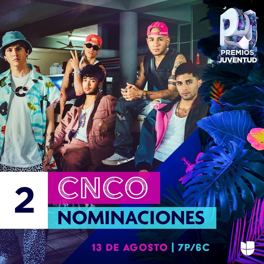 CNCOmusic's tweet photo. 2 nominaciones!! 🔥🔥🔥 Estamos muy agradecidos @PremiosJuventud 🙌🏼 ¡No olviden votar! https://t.co/43NbZFcg2o https://t.co/5BlqwQSBZ7