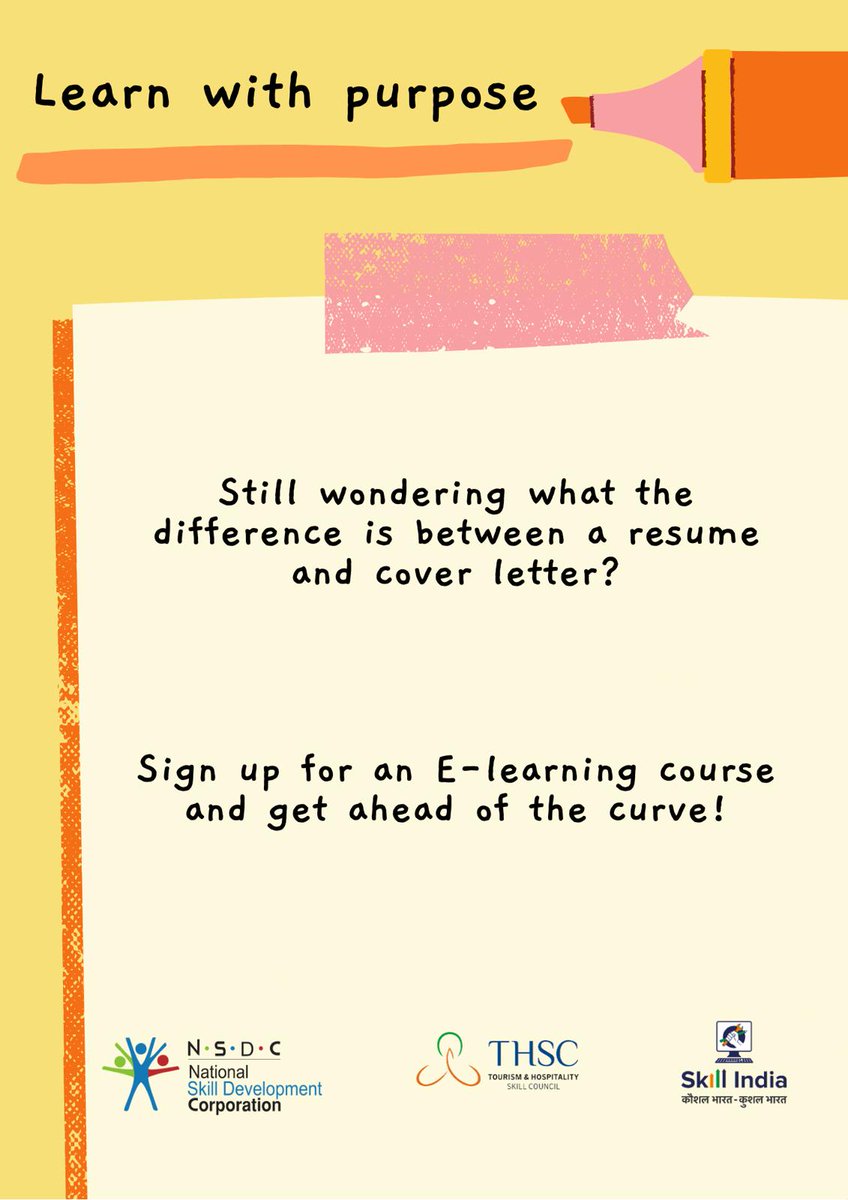 Have you started your course yet? 
#learnwithpurpose to get your #dreamjob, make sure you are well prepared before the #world #unlocks 

<a href="/NSDCINDIA/">NSDC India</a> <a href="/MSDESkillIndia/">Skill India</a> <a href="/WorldSkillsInd/">Worldskills India</a> <a href="/WorldSkills/">WorldSkills</a> <a href="/PMOIndia/">PMO India</a> <a href="/DrMNPandeyMP/">Dr. Mahendra Nath Pandey</a>