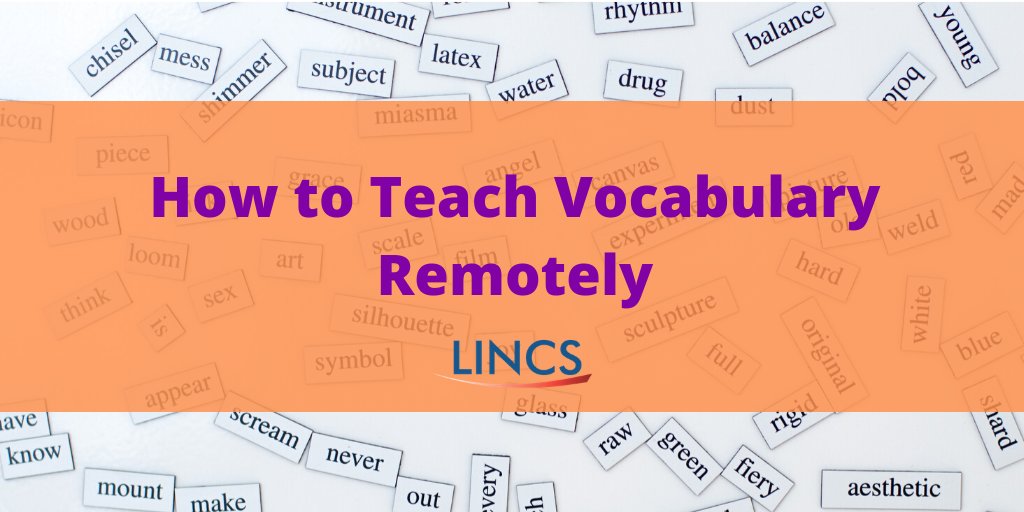 LINCS_ED's tweet photo. Wondering how to teach vocabulary remotely? Explore innovative ways to teach vocabulary effectively online right here in the #LINCSCommunity! https://t.co/DW17BmoRBc https://t.co/2GY2Nipvxu