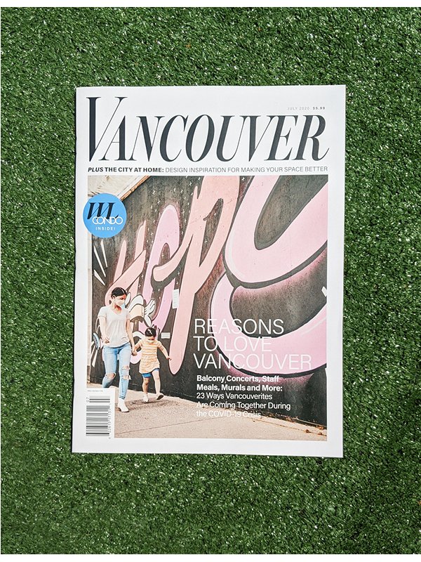 carsonting's tweet photo. Pleasantly surprised to see my @Chairman_Ting 'A Dash of Hope' mural for @vanmuralfest (Sponsored by @Vancity x @Robsontreet on the front cover of @vanmag_com https://t.co/3D2Da9FeNp 
#chairmanting #mural #illustration #art https://t.co/iztP1jwwvf