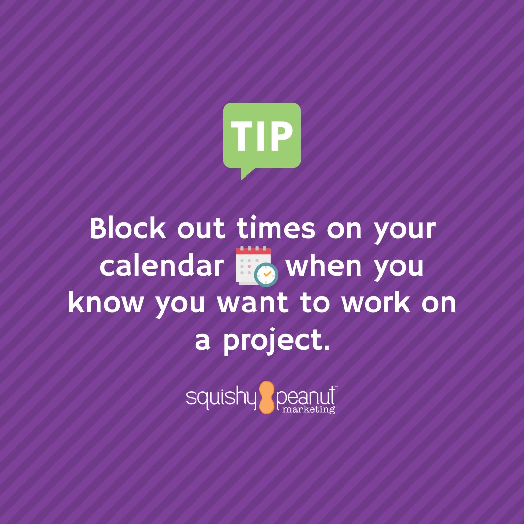 squishypeanut's tweet photo. The days can get away from us. If you're having trouble getting a certain project done, block out the time on your calendar. https://t.co/H8Vqs0VFpi