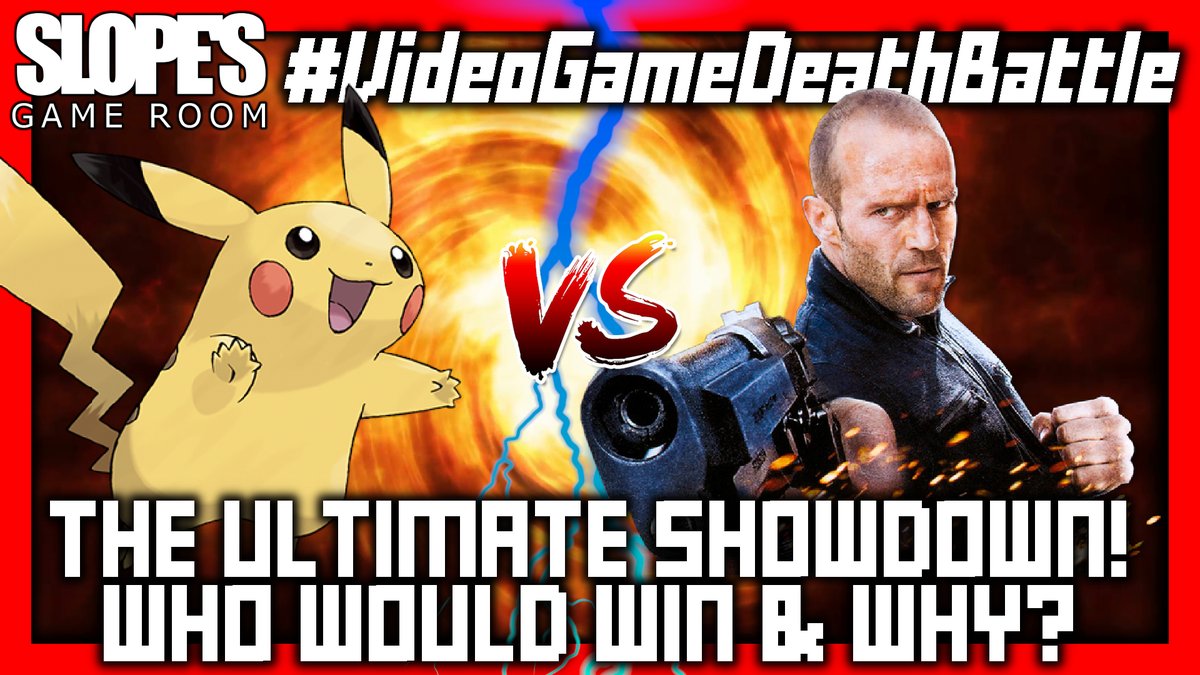SlopesGameRoom's tweet photo. #VideoGameDeathBattle is back once again and this time in the ring its... Pikachu vs Jason Statham
Who would win and why? https://t.co/9SqNasmelh