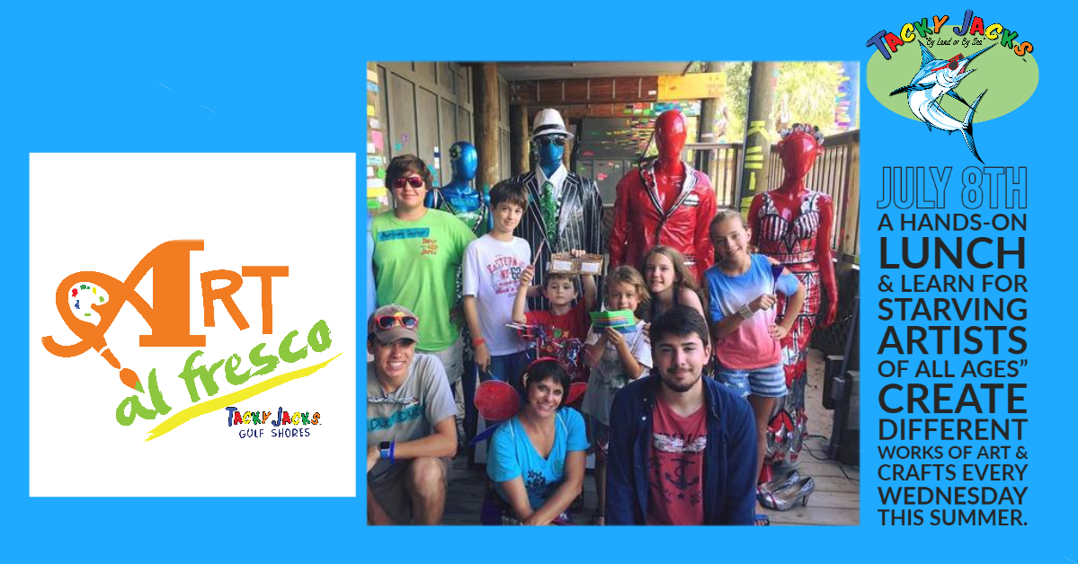 Tacky Jacks in Gulf Shores is hosting a huge "Ductstravaganza" Duct Tape Party tomorrow, July 8th, beginning at 11:00 a.m. Learn how to make a duct tape wallet, bow, rose, or duct tape bead bracelet. Online RSVP required: tacky-jacks.myshopify.com/collections/ar…