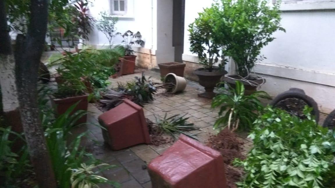 ANI's tweet photo. Mumbai: Premises of Dr BR Ambedkar's house 'Rajgruha' was vandalised by unidentified persons, earlier today. CCTV cameras were also damaged. Police at the spot. #Maharashtra https://t.co/mV7uuDCFCv