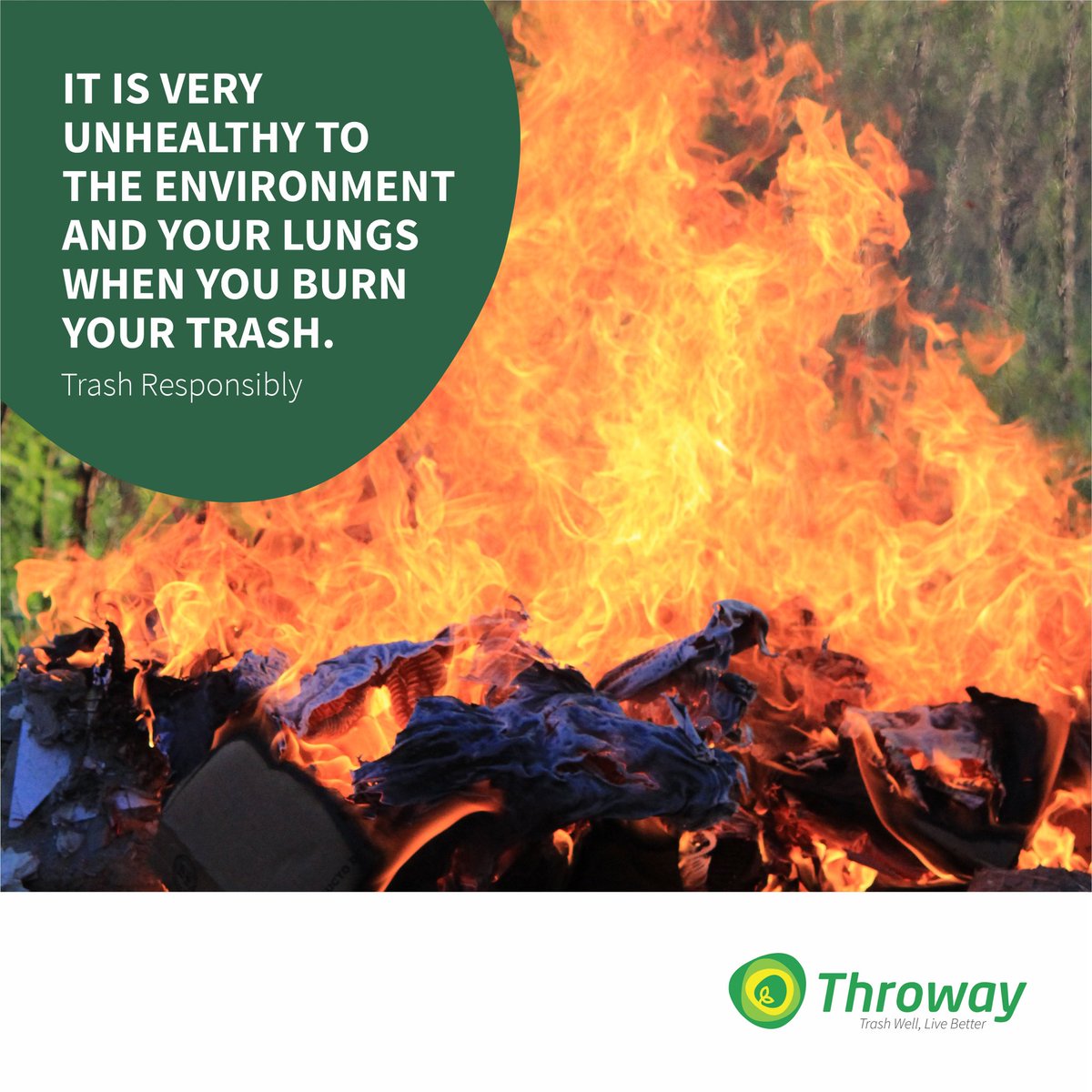 ThrowayNG's tweet photo. Burning firewood and trash are among the major sources of particle pollution (soot). Always protect yourself from unhealthy air.⁣
⁣
#ThrowayNG⁣
#TrashWellLiveBetter https://t.co/6aFJ9qhJZm
