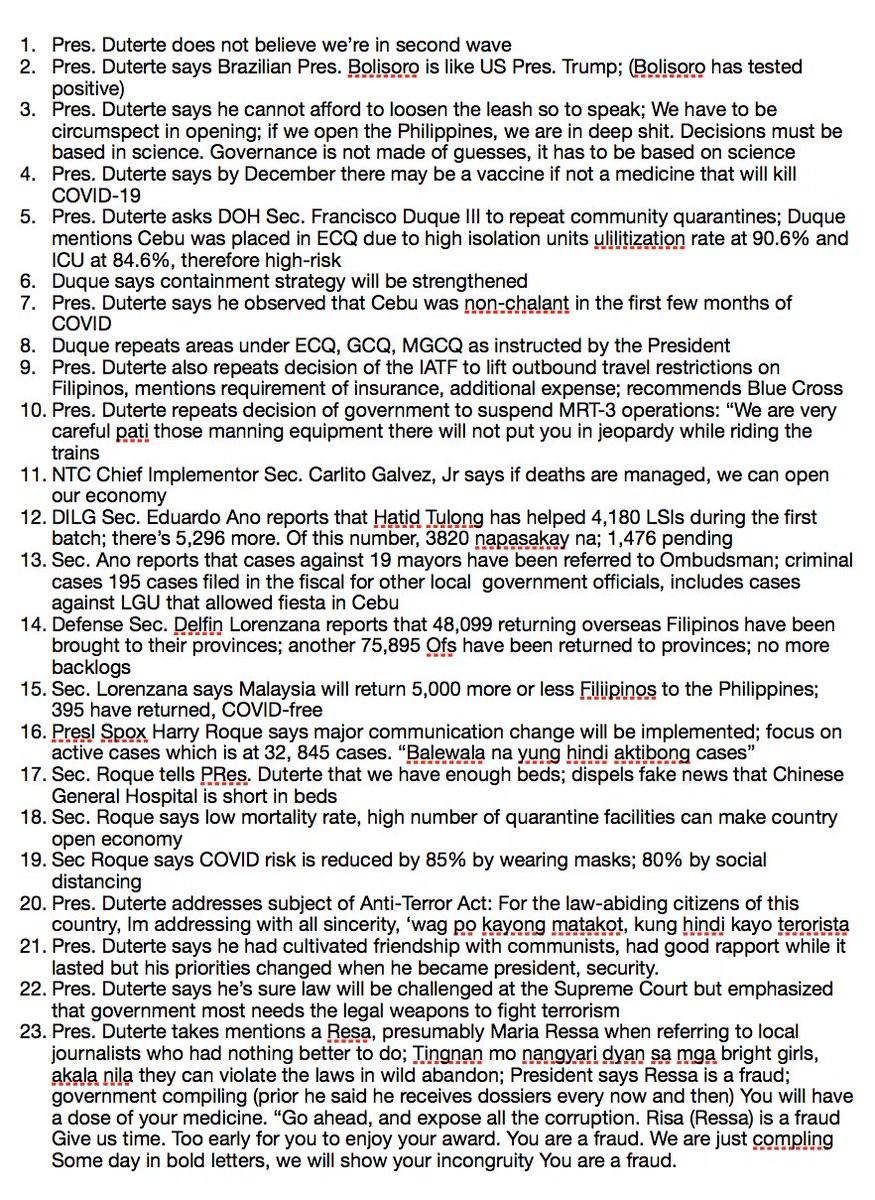 Joseph_Morong's tweet photo. Tadah! Here you go. Highlights of Pres. Duterte's public address @gmanews https://t.co/MvGZ9O1ixX