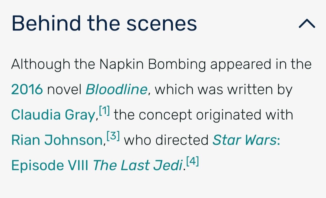 Something I knew in the past but completely forgot about until now - Rian Johnson, while working on TLJ, was the one who told Claudia Gray to put this in the novel.