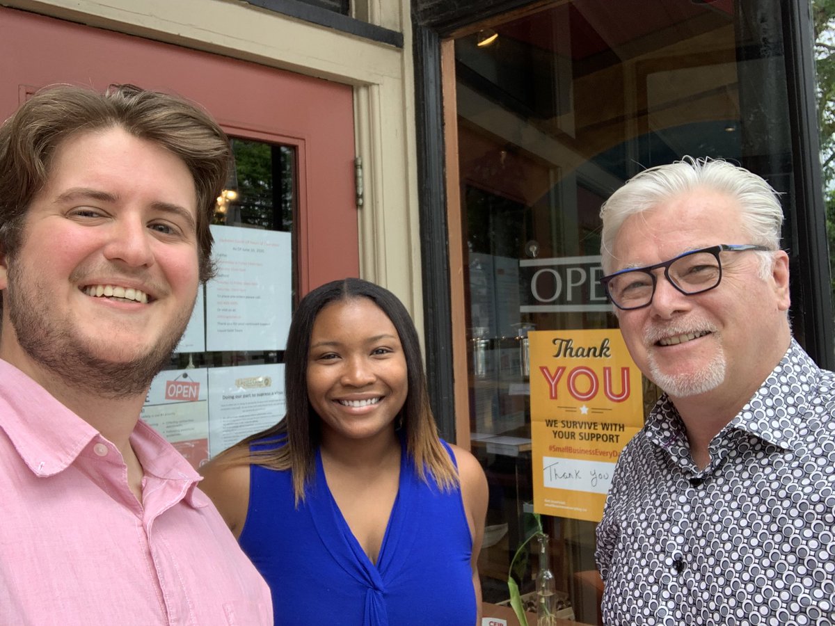 CFIBAtlantic's tweet photo. Hanging with Ian Henderson and Jade Farquarson at Liquid Gold in the Hydrostone in Halifax. Fantastic oils and vinegars #smallbusinesseveryday #stepupforlocal #hoodstrong https://t.co/MVC1mA9mga