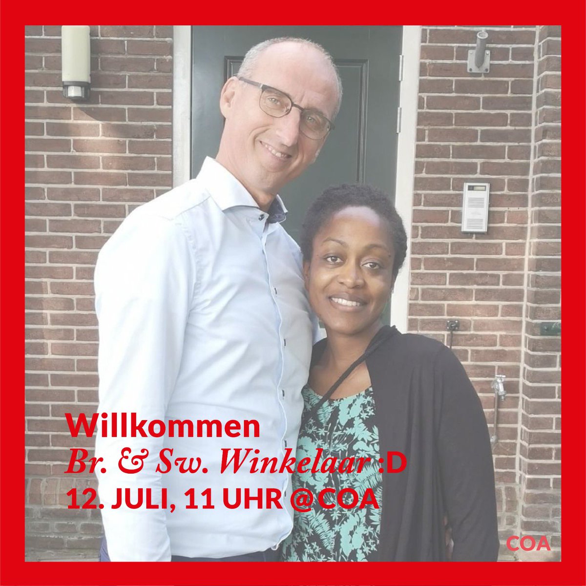 COAwien's tweet photo. Sei diesen Sonntag dabei wenn wir eine gute Predigt von unserem Gastprediger, Bruder Winkelaar hören. 

Nimm jemanden mit und erfüllt eure Herzen mit der Freude des Herrn! 🎉

//

Be there this Sunday to hear a good sermon from our guest preacher, brother Winkelaar https://t.co/DXcT1Ic7UQ
