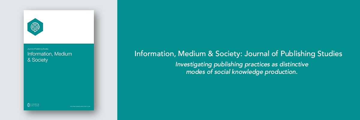 InfoMediumSoc's tweet photo. Did you attend the 2020 virtual conference and want to publish in Information, Medium, and Society: Journal of Publishing Studies? Click the link below to see how to transform your accepted event proposal into a journal article. #ICBPL20 

https://t.co/E5n1jHaSmI https://t.co/ToZyYaxx5m