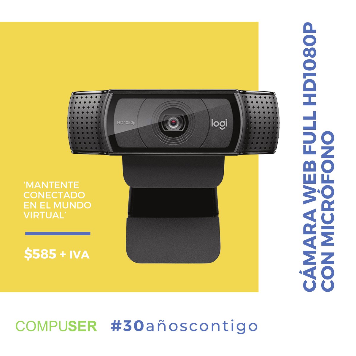 CompuSer_Oaxaca's tweet photo. ::Mantente conectado en el mundo virtual::
#promociones #30aniversario #compuser
.
.
.
#martes #teconología #oaxaca #camaraweb #logitech #cam #julio #2020 #encasa #homeoffice https://t.co/n1V6EJTmuB