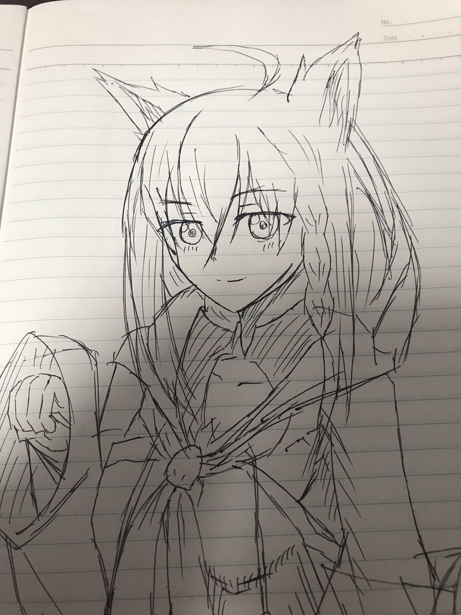 iPadないからアナログで描いてる 