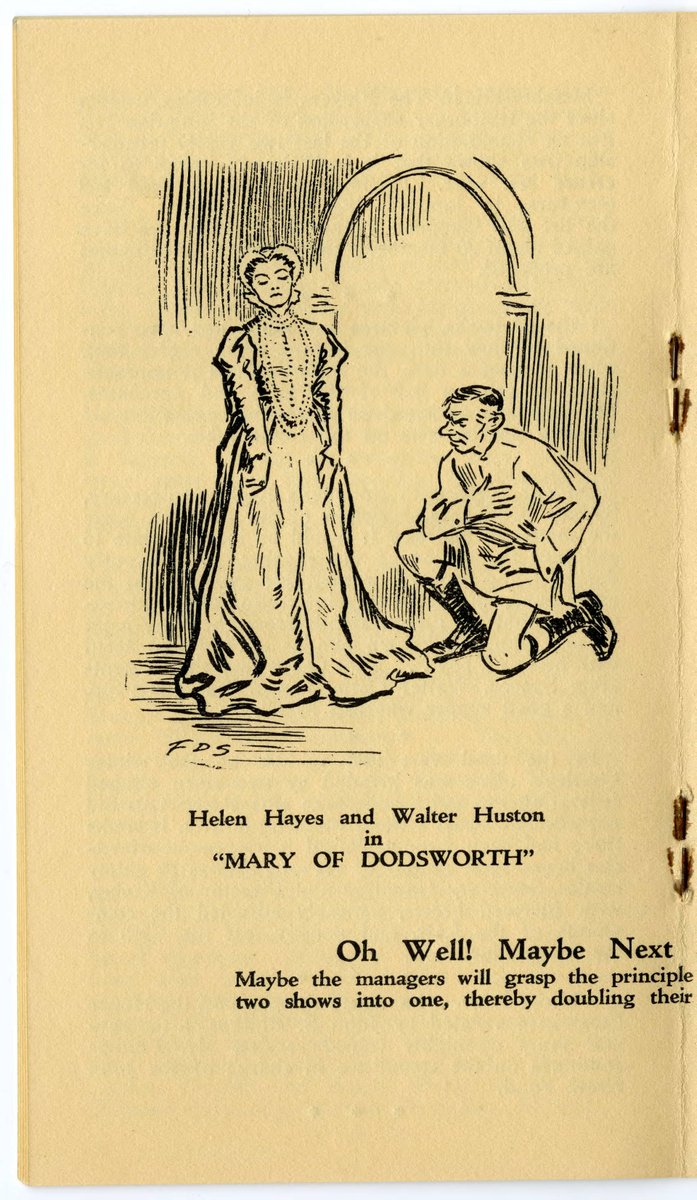 This Steele illustration for The Players Club--and our viewing of "Hamilton" over the weekend--reminded us  @SherlockUMN  @umnlib how much we miss live theater, and how important artistic endeavors of all sorts are to our collective life. Support the arts!  http://purl.umn.edu/99932 