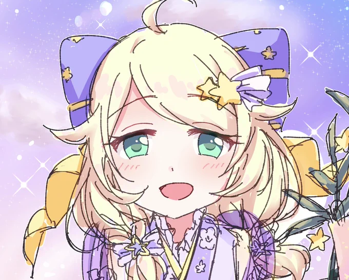 #七夕 #遊佐こずえ七夕こずえちゃんささのは、さらさらー?みんなのしあわせ、こずえにまかせてー…。 