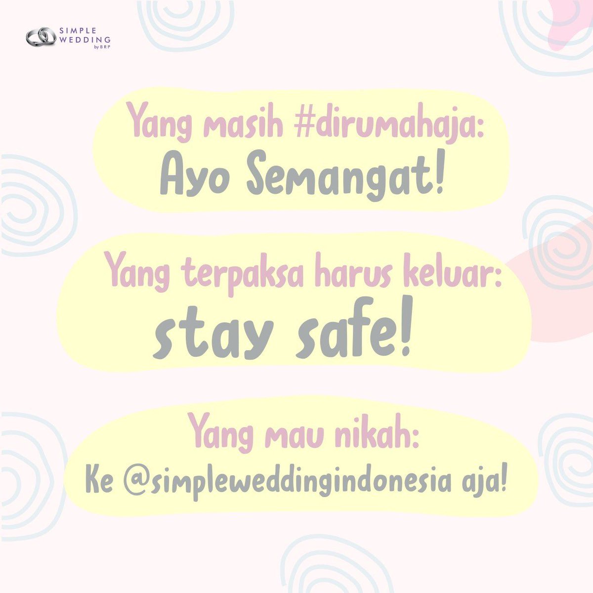 mba_sisil's tweet photo. Yang masih ragu2 dan malu2, apalagi masih bingung, sini mba Sisil peluk dulu 🤗

Kita udah menjamin keberlangsungan acara spesial kamu sesuai protokol kesehatan dan keamanan.

Apalagi dengan Wedding Menu kamu jadi bisa lebih hemat budget.

Yuk! DM atau WA ke nomer 08170015111 https://t.co/czAaktbgKw